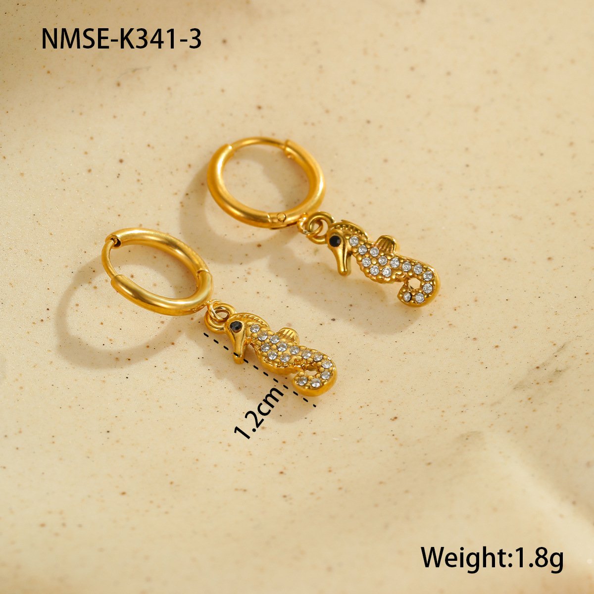 CZ Shell Heart Earrings Wholesale product image