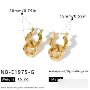 Stainless Steel Geometric Minimalist Earrings Style DM5030273 Wholesale product image