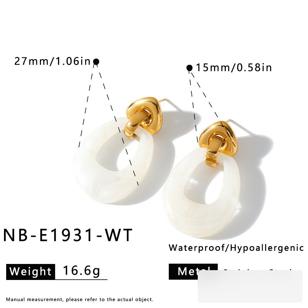 Stainless Steel Geometric Irregular Minimalist Earrings Wholesale product image