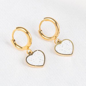 8mm Heart Nail Earrings Wholesale product image