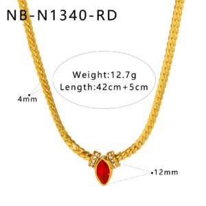 Stainless Steel CZ Snake Minimalist Jewelry Necklace Wholesale product image