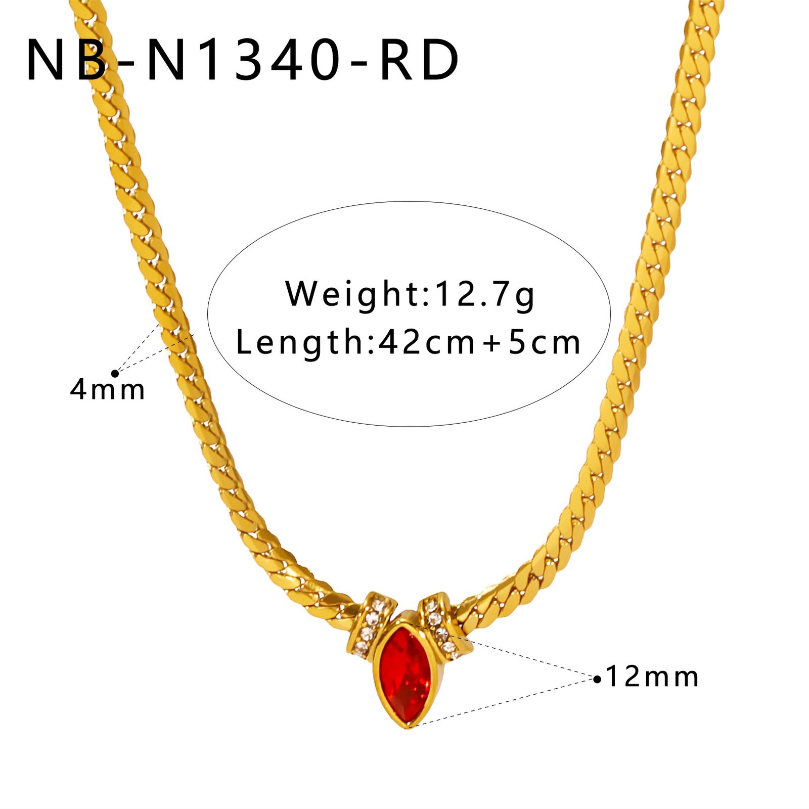 Stainless Steel CZ Snake Minimalist Jewelry Necklace Wholesale product image