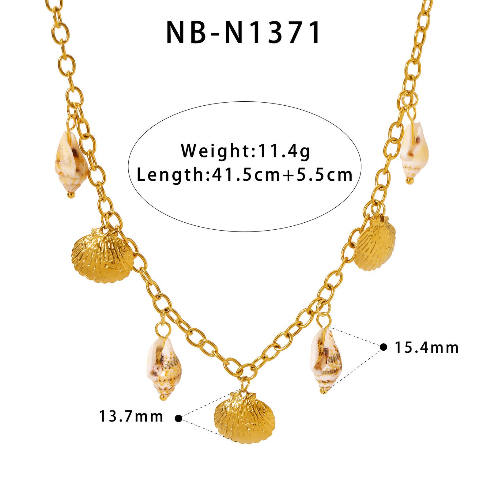 Stainless Steel Shell Heart Jewelry Accessory Bracelet Wholesale product image
