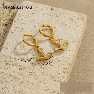 CZ Shell Heart Earrings Wholesale product image