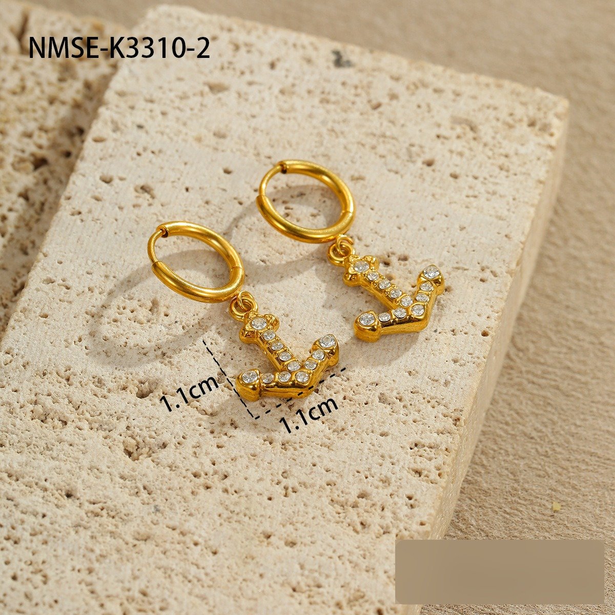 CZ Shell Heart Earrings Wholesale product image