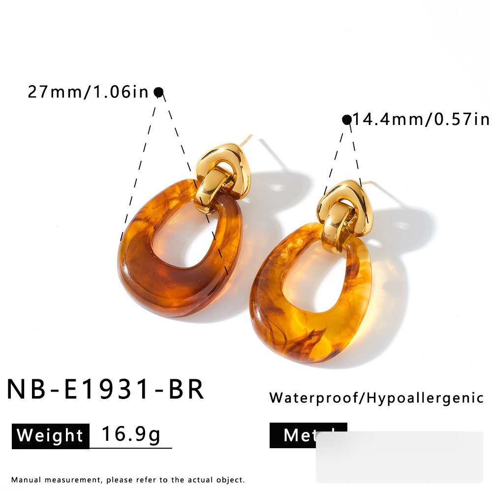Stainless Steel Geometric Irregular Minimalist Earrings Wholesale product image
