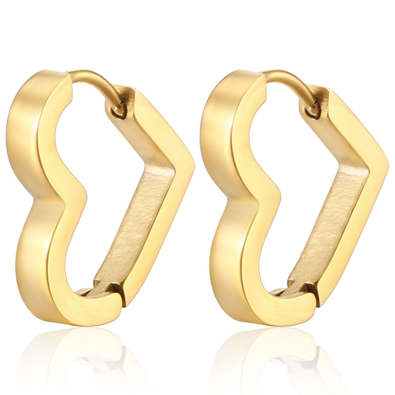 Stainless Steel Heart Earrings Style DMEH0002 Wholesale product image