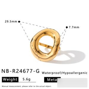 Stainless Steel Geometric Vintage Minimalist Ring Wholesale product image