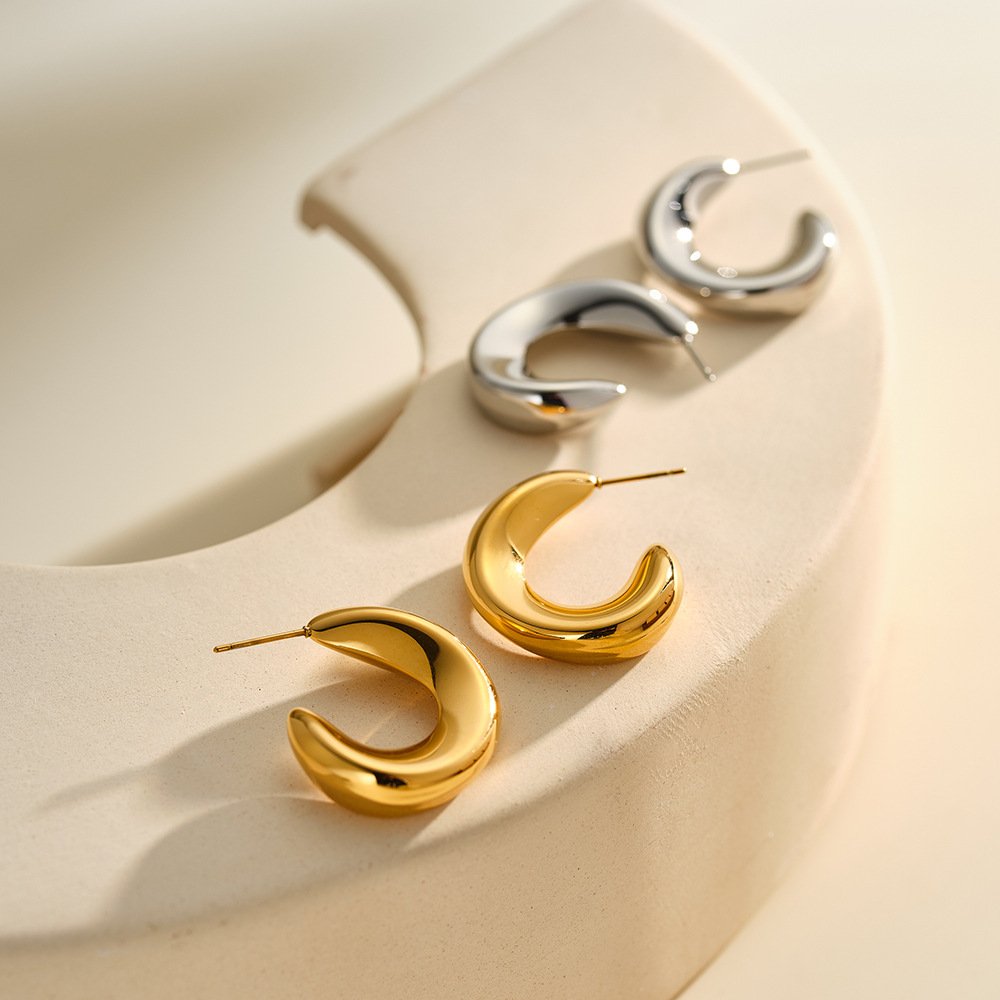 Stainless Steel Irregular Minimalist Earrings Style DM5030055 Wholesale product image
