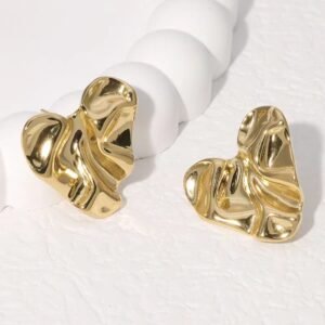 Stainless Steel Heart Nail Earrings Style DMEH0047 Wholesale product image