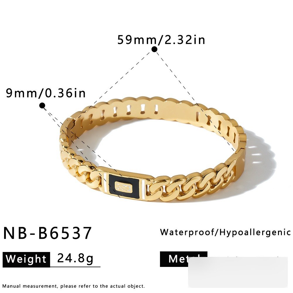 Stainless Steel Vintage Enamel Bangle Wholesale product image
