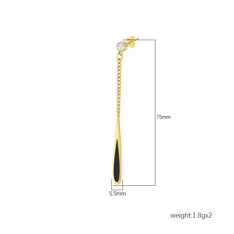 Stainless Steel CZ Enamel Earrings Wholesale product image