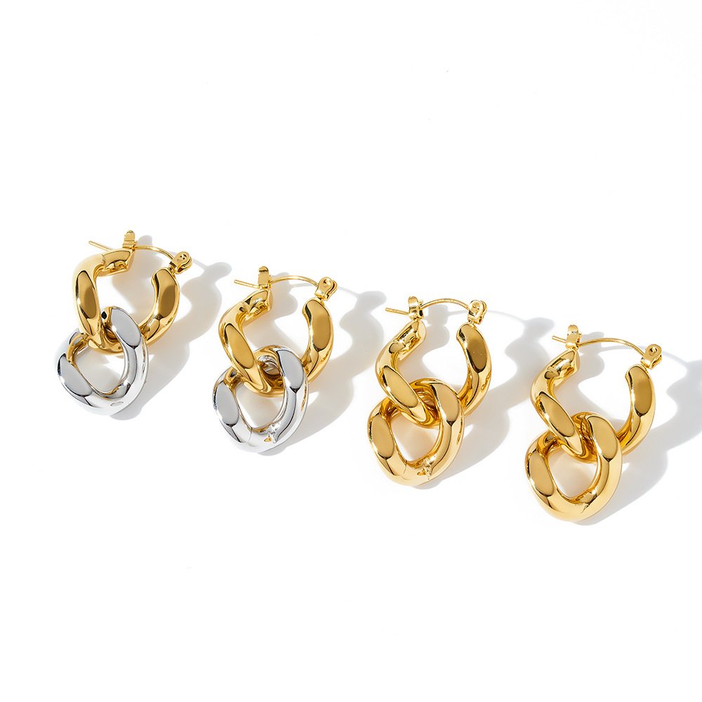 Stainless Steel Geometric Minimalist Earrings Style DM5030273 Wholesale product image