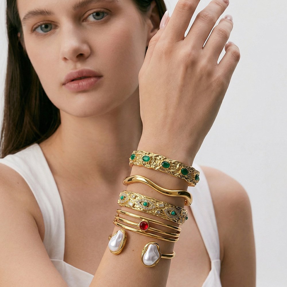 Stainless Steel CZ Bangle Wholesale product image
