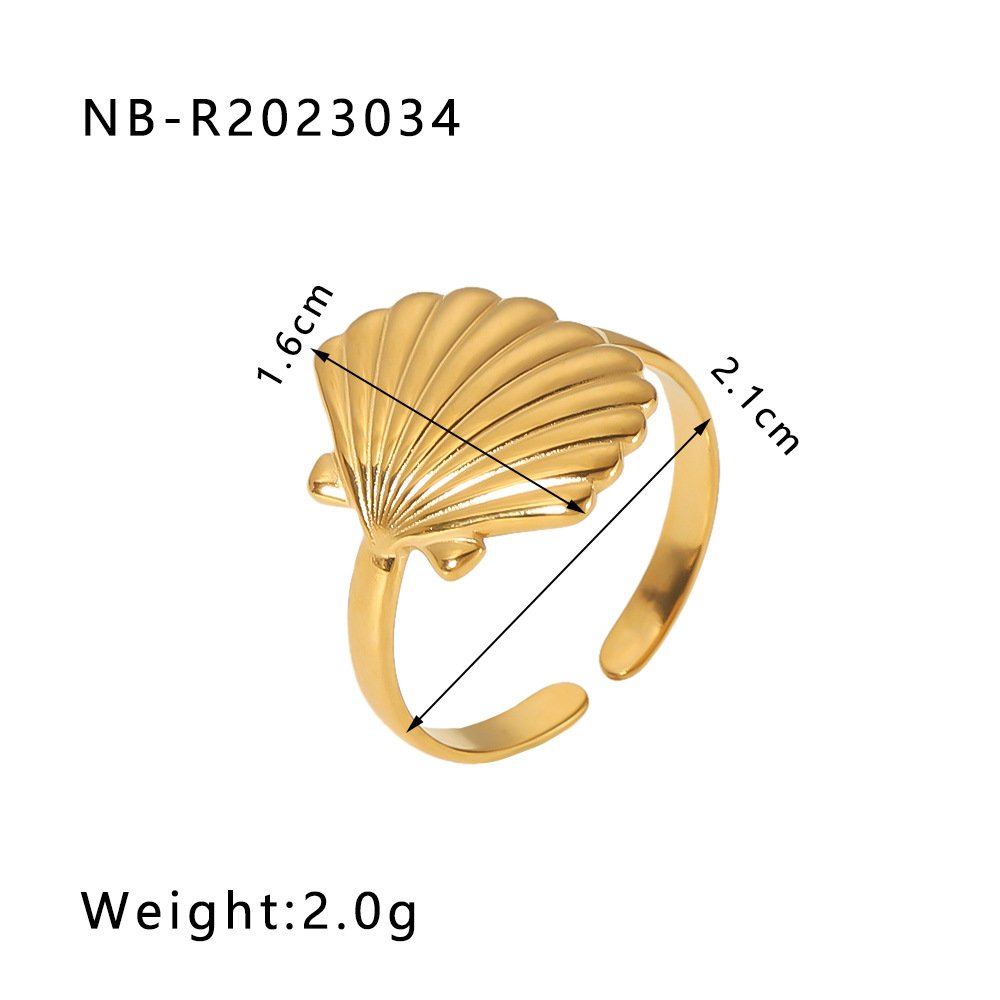 Stainless Steel Heart Geometric Minimalist Open Ring Wholesale product image