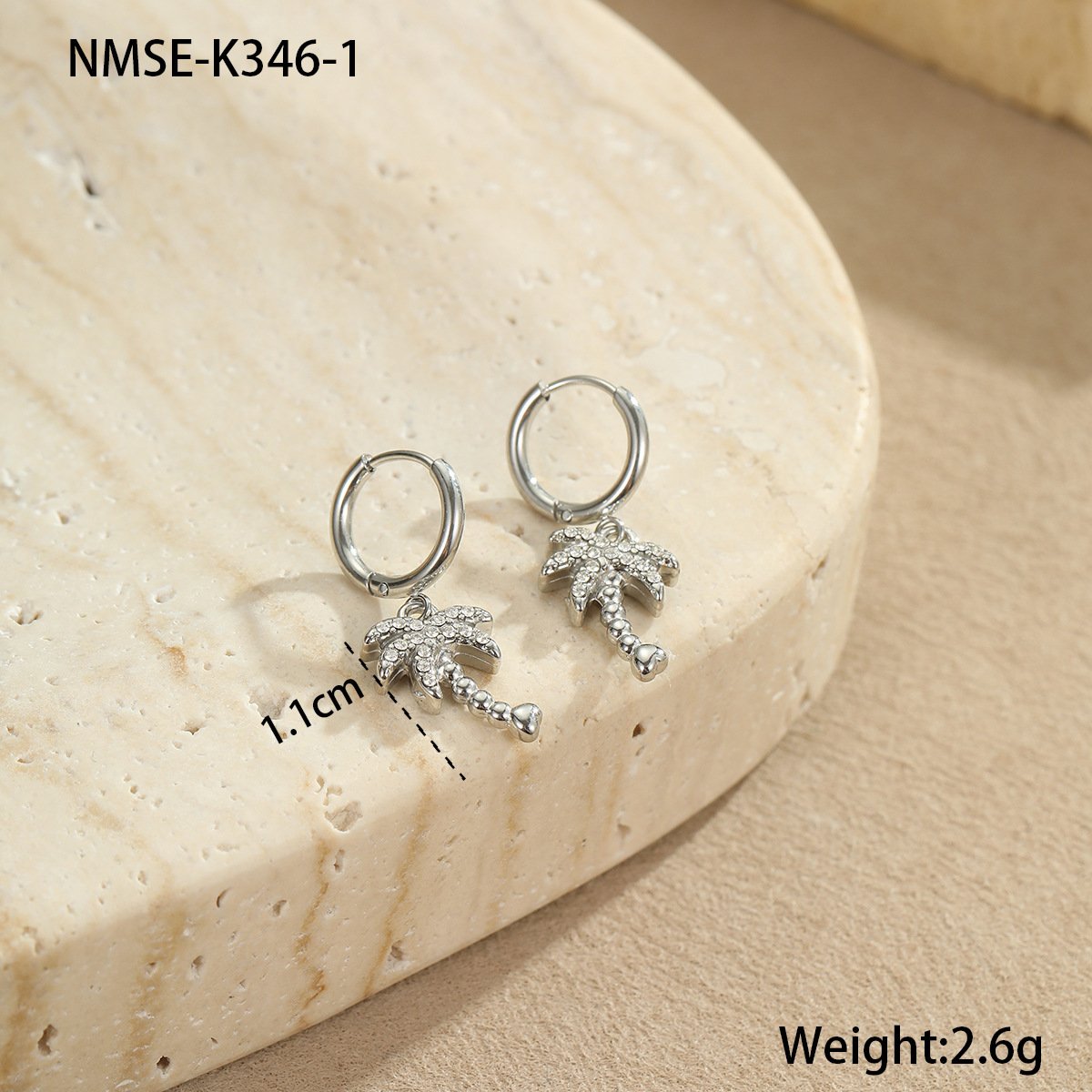 CZ Shell Heart Earrings Wholesale product image