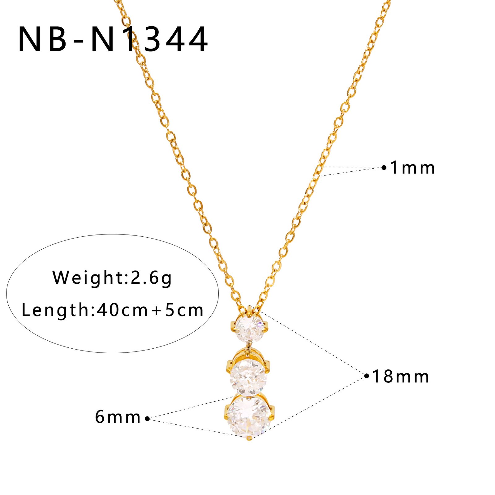 CZ Heart Geometric Minimalist Jewelry Necklace Wholesale product image