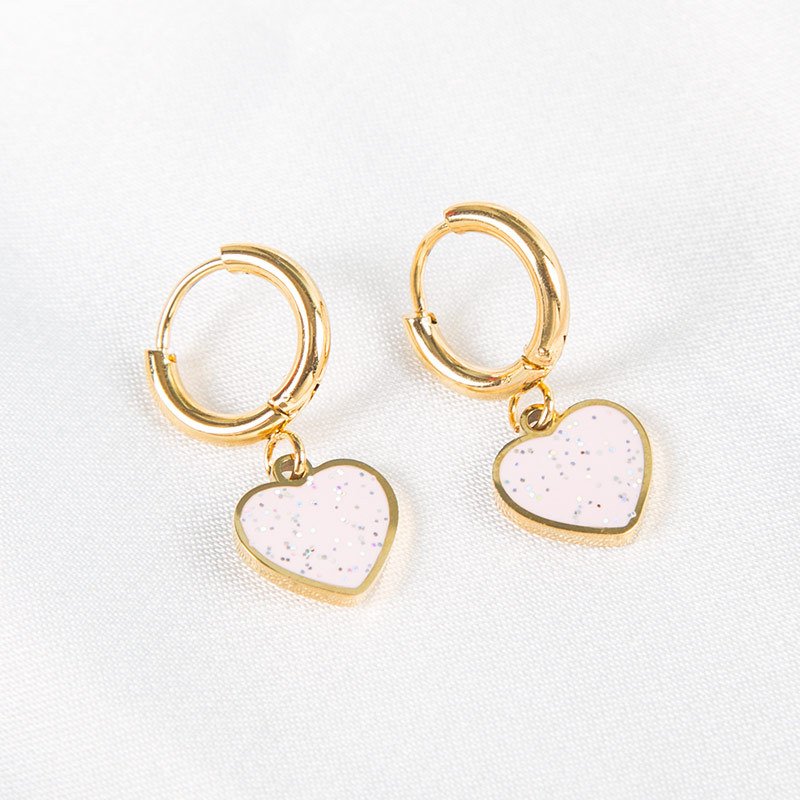 8mm Heart Nail Earrings Wholesale product image