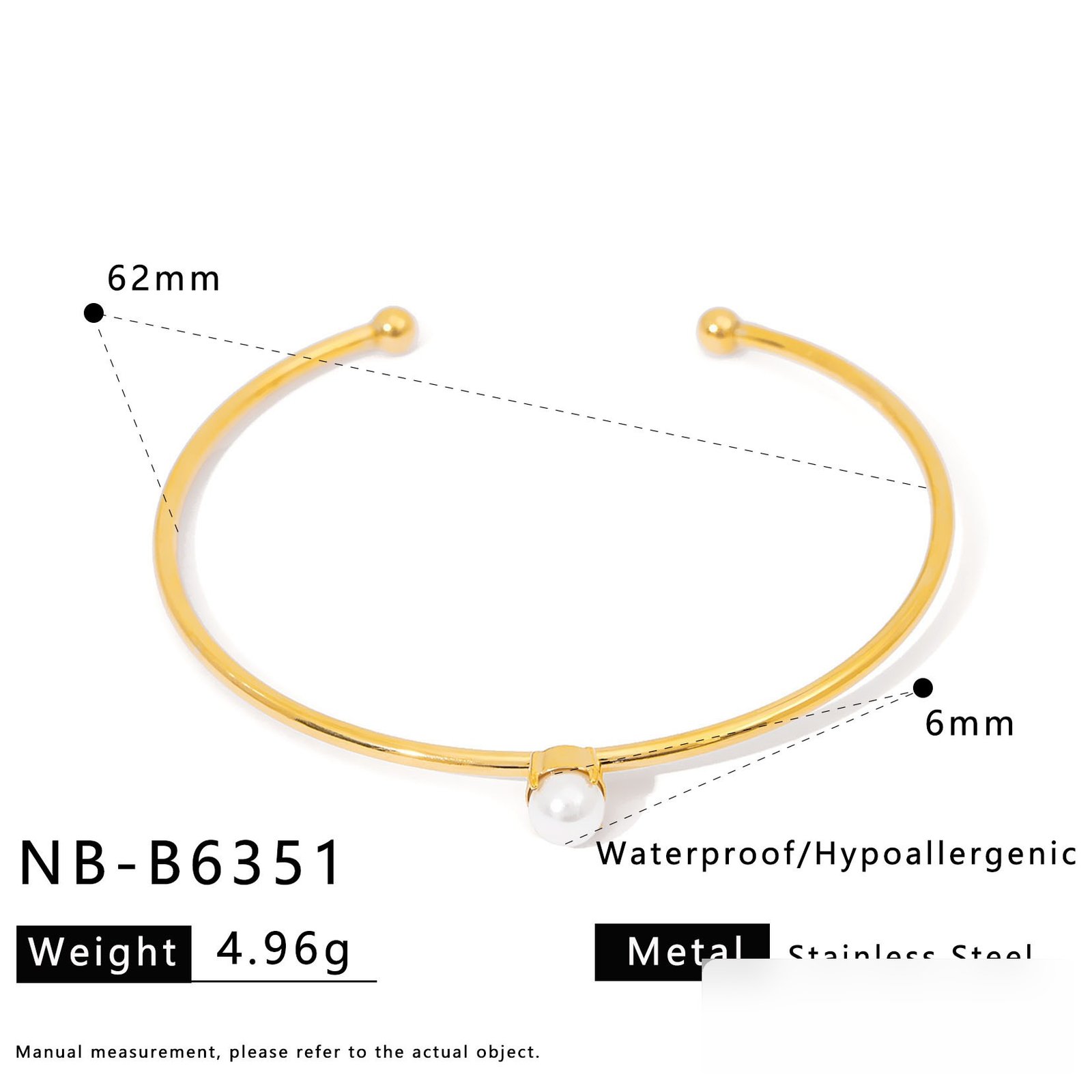 Stainless Steel CZ Minimalist Bangle Style DM5030014 Wholesale product image