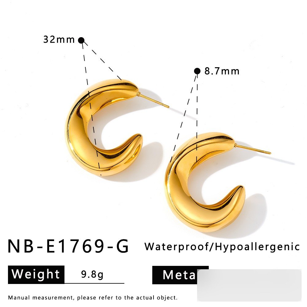 Stainless Steel Irregular Minimalist Earrings Style DM5030055 Wholesale product image