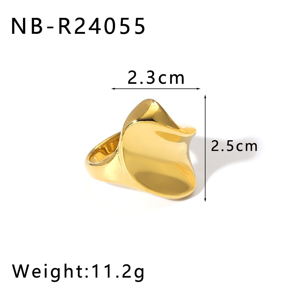 Stainless Steel Hollow Open Ring Wholesale product image