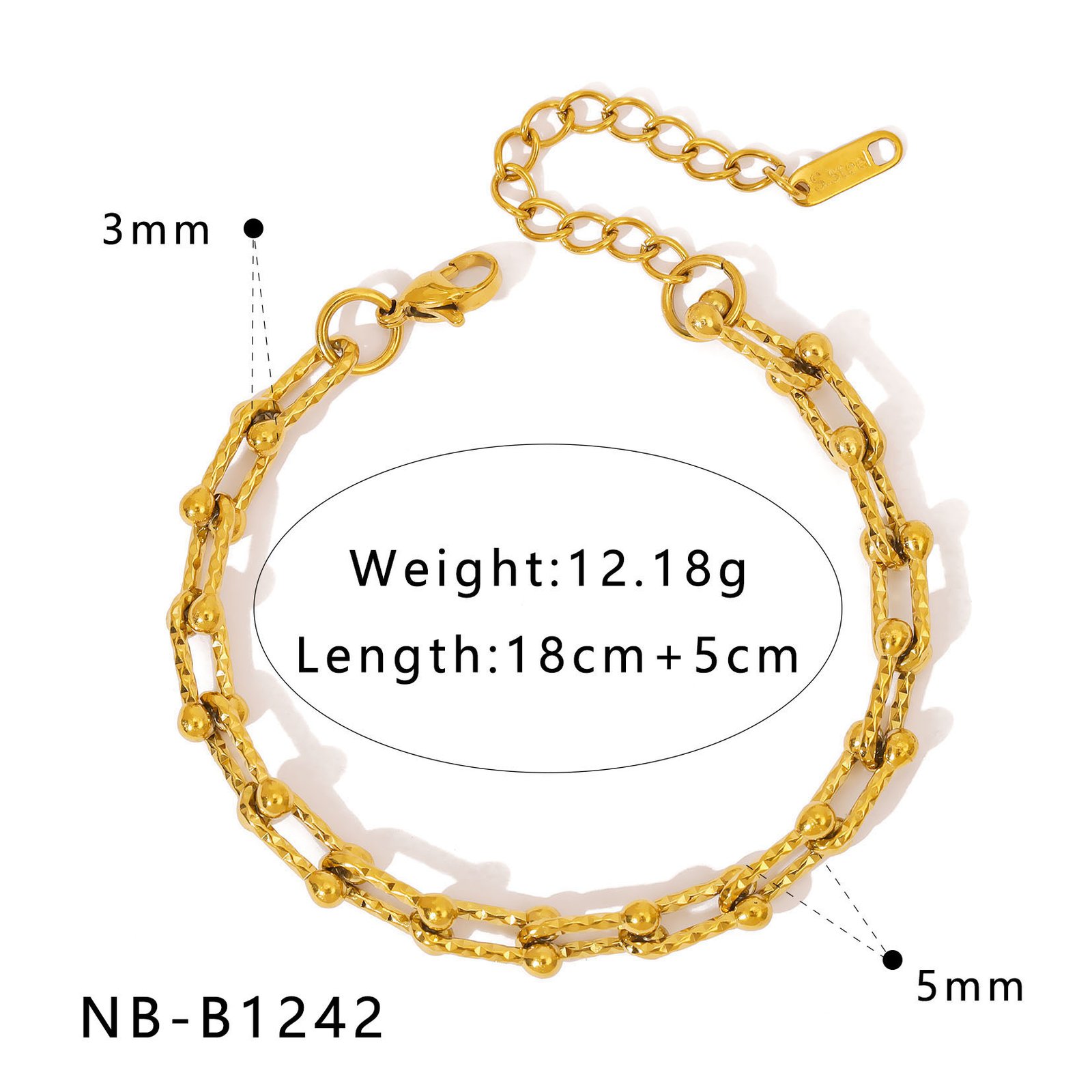 Stainless Steel Flower Snake Bracelet Wholesale product image