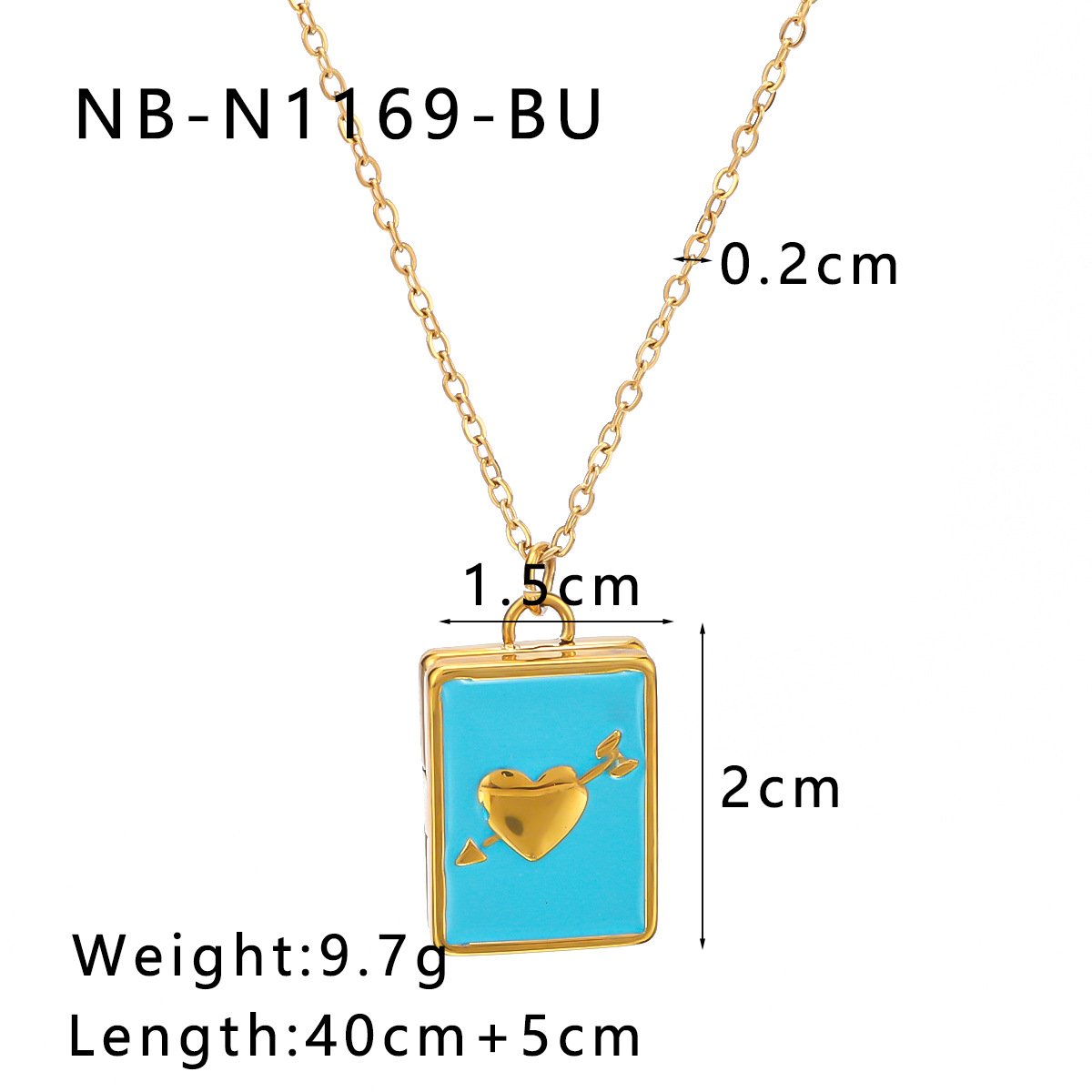 Stainless Steel Heart Enamel Jewelry Pendant Wholesale product image