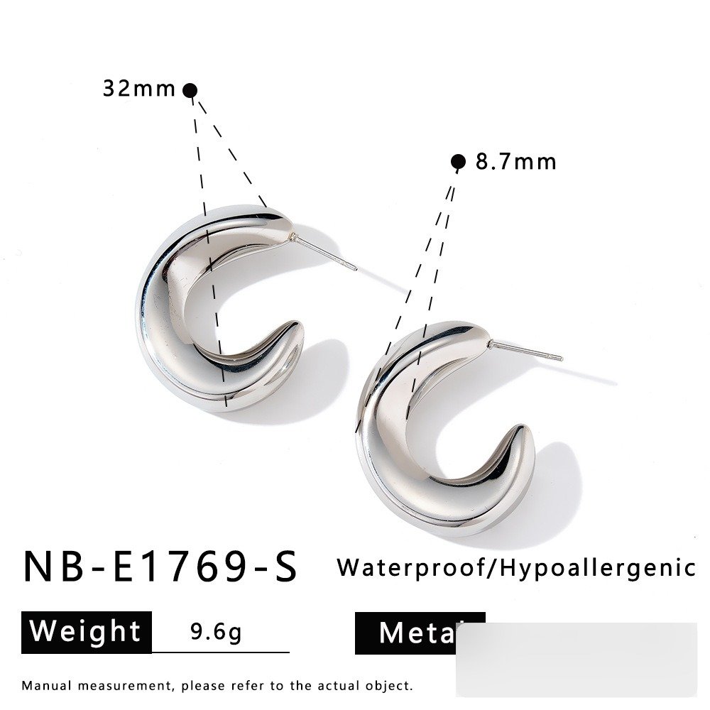 Stainless Steel Irregular Minimalist Earrings Style DM5030055 Wholesale product image