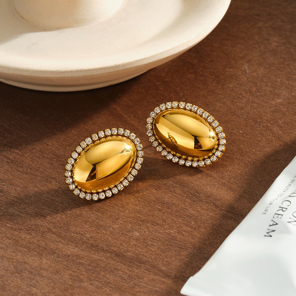 Stainless Steel CZ Minimalist Earrings Style DM5030280 Wholesale product image