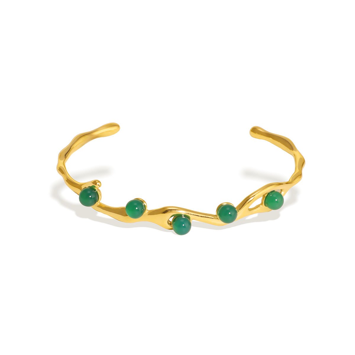 Stainless Steel Pearl Vintage Open Bangle Wholesale product image