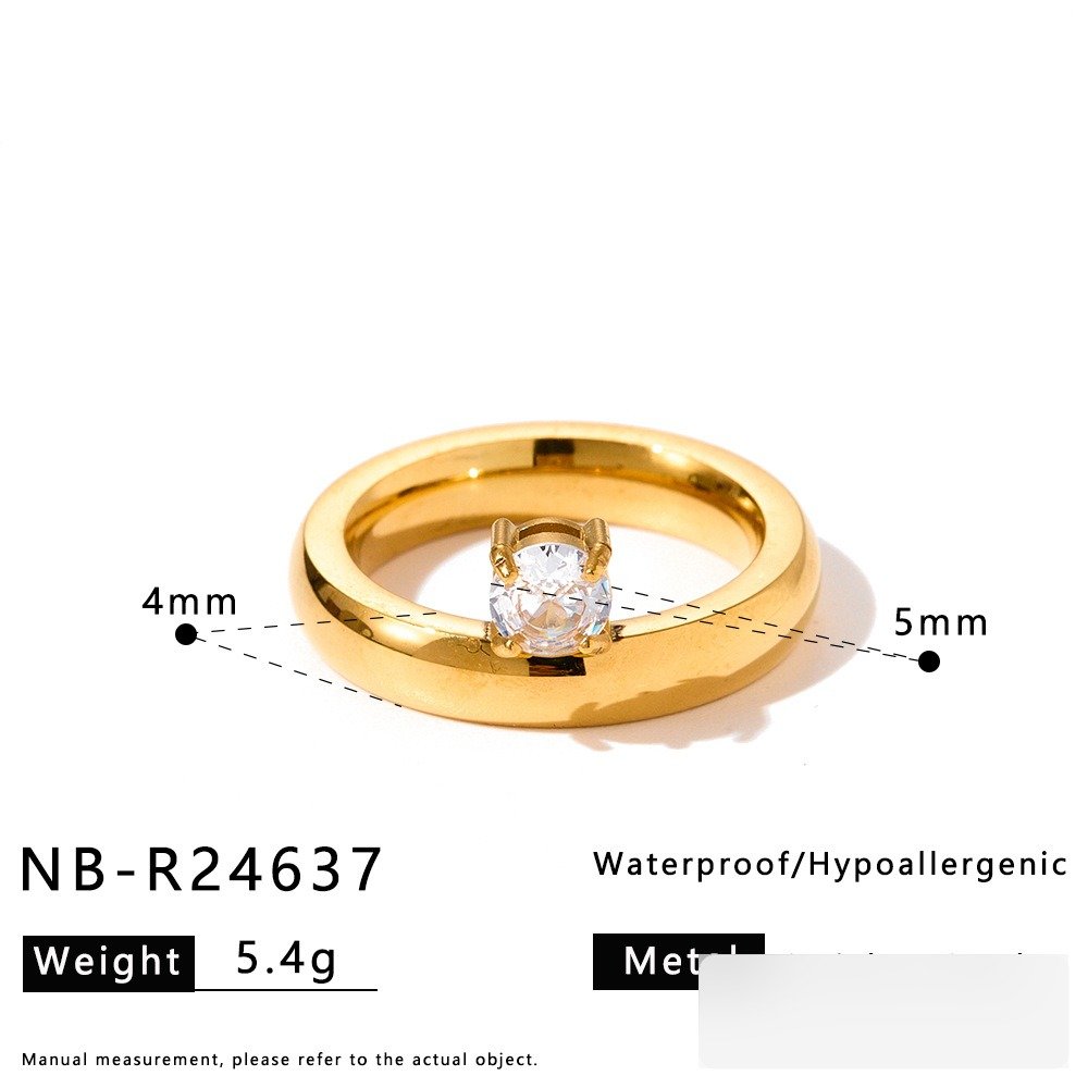 Stainless Steel CZ Ring Style DM5030059 Wholesale product image