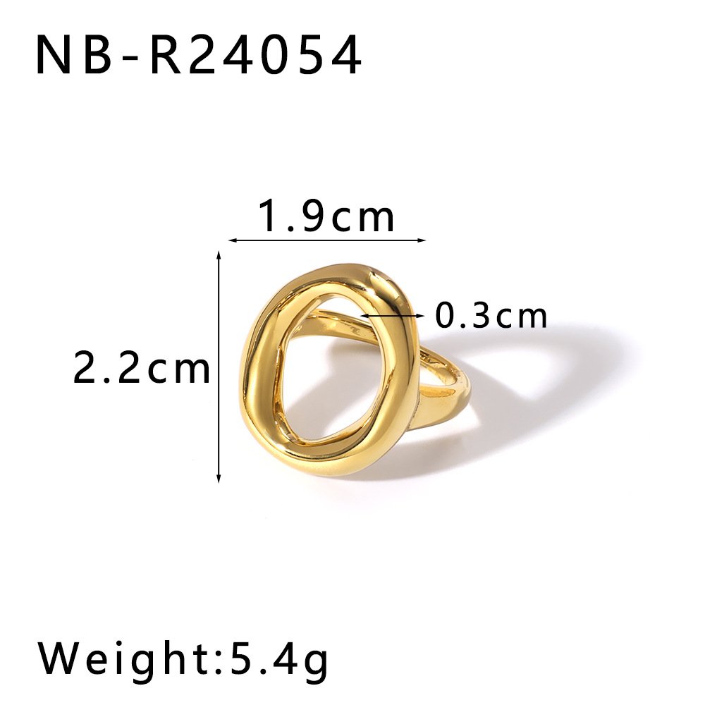 Stainless Steel Hollow Open Ring Wholesale product image