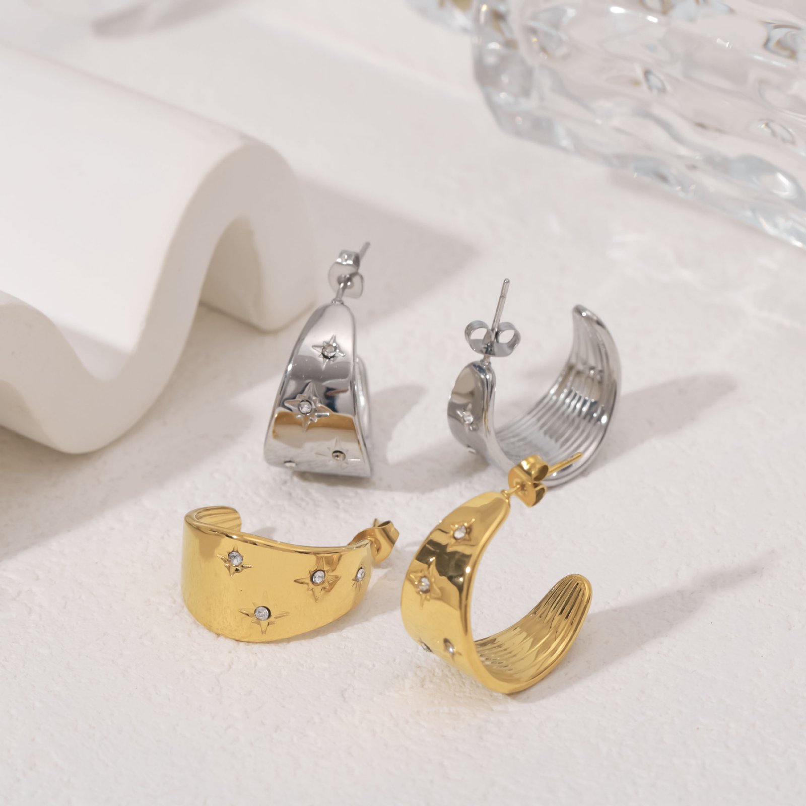 CZ Vintage Minimalist Earrings Wholesale product image