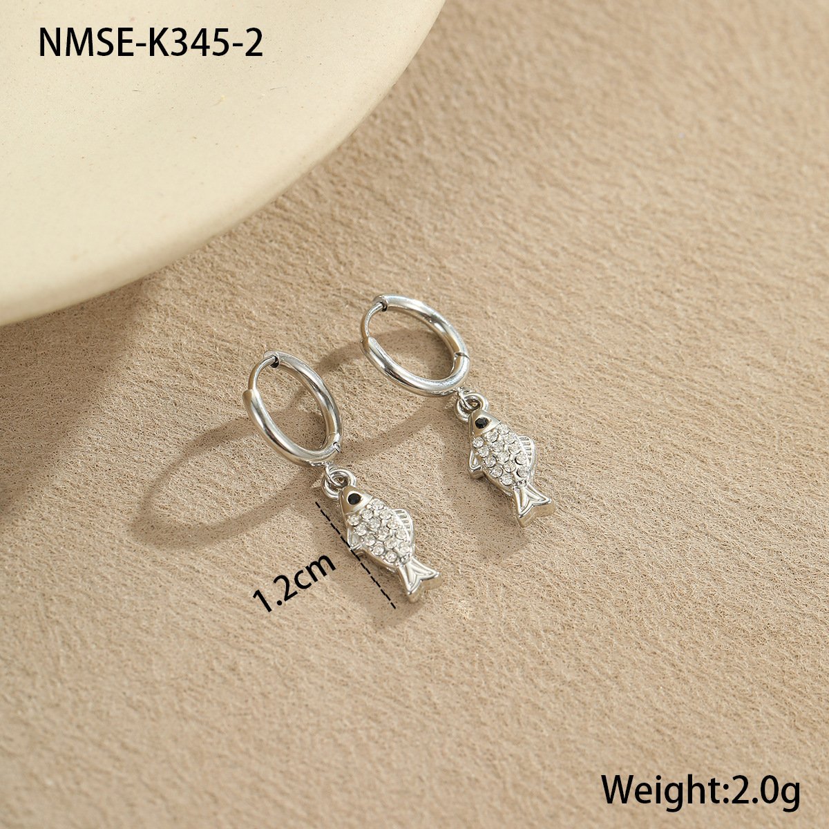 CZ Shell Heart Earrings Wholesale product image