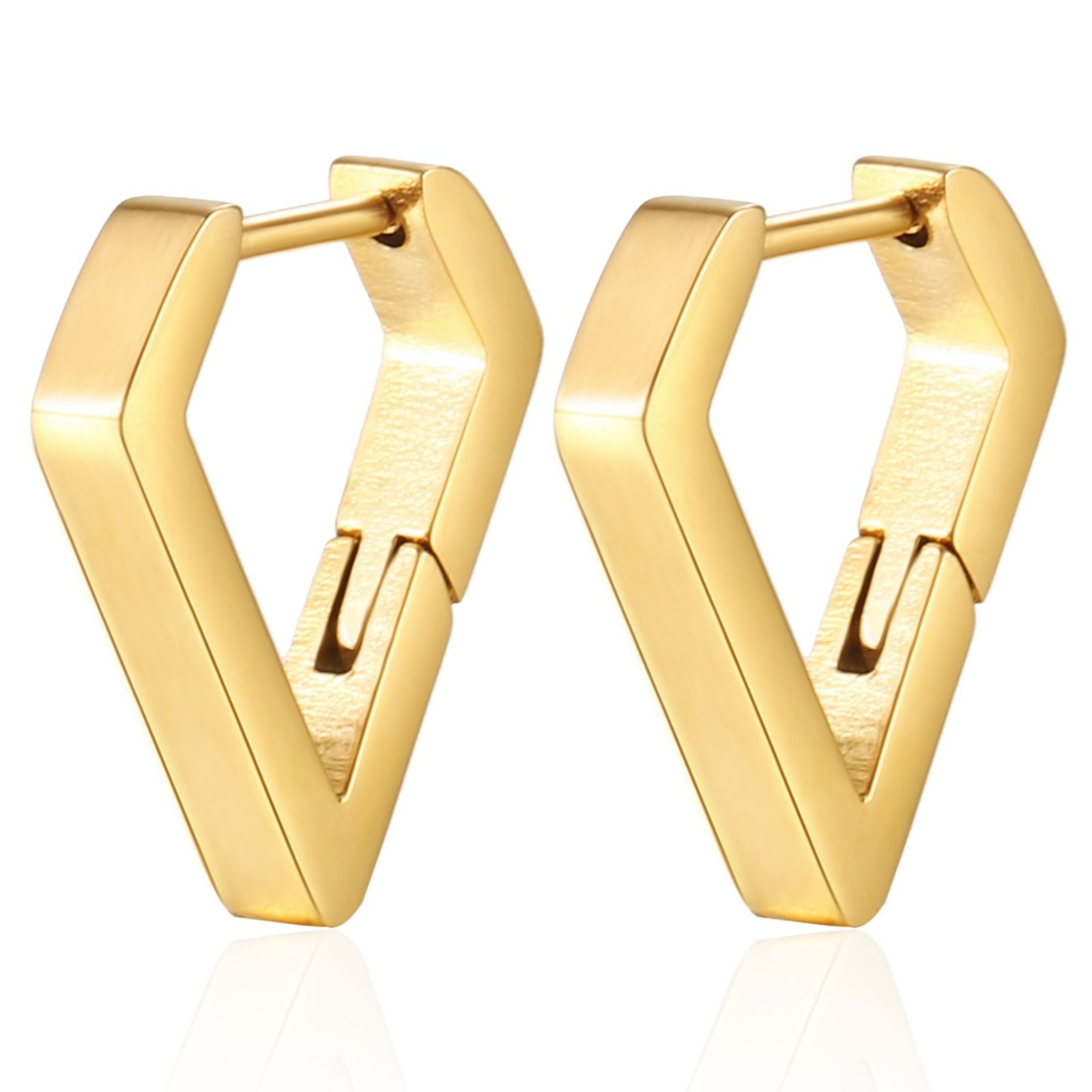 Stainless Steel Heart Earrings Style DMEH0002 Wholesale product image