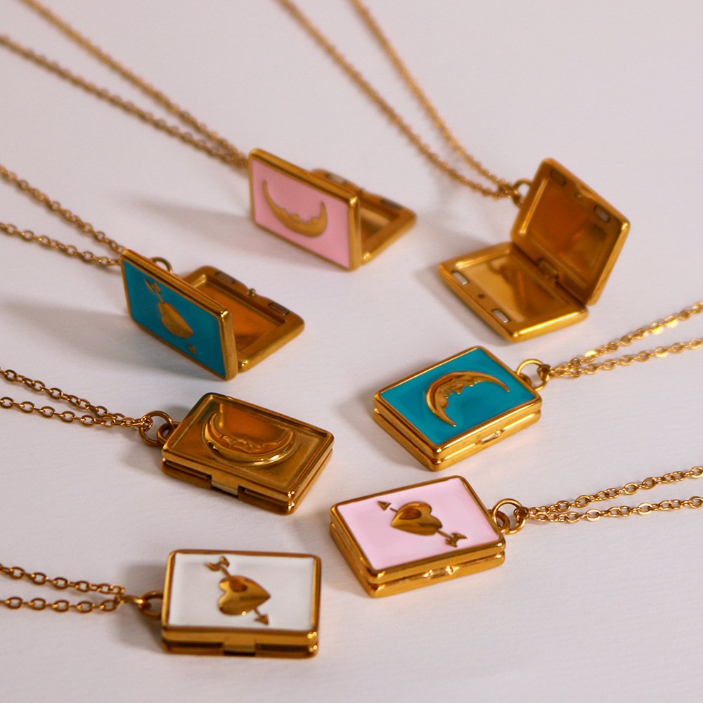 Stainless Steel Heart Enamel Jewelry Pendant Wholesale product image