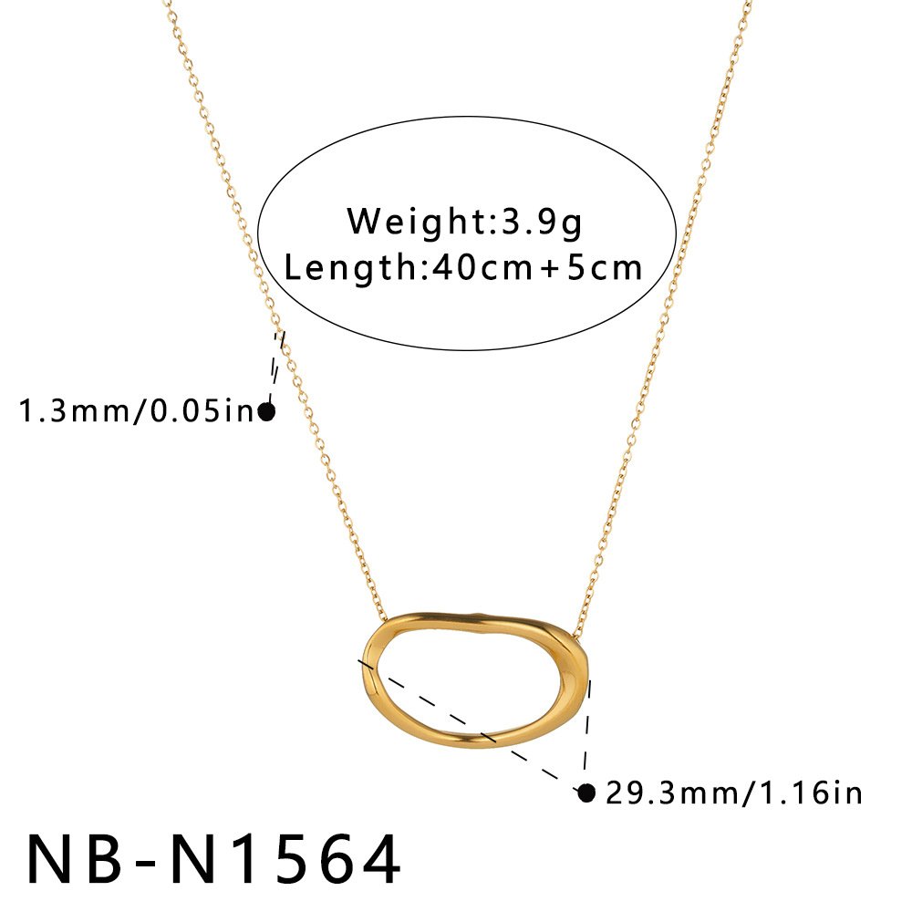 Stainless Steel Pearl CZ Minimalist Jewelry Necklace Wholesale product image
