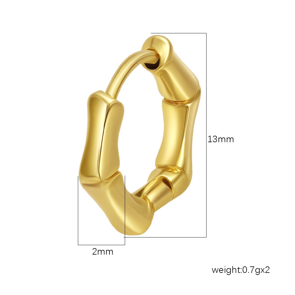 Stainless Steel Bamboo Earrings Wholesale product image