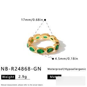 Stainless Steel CZ Open Ring Wholesale product image