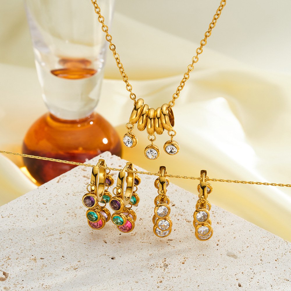 Stainless Steel CZ Minimalist Jewelry Necklace Wholesale product image