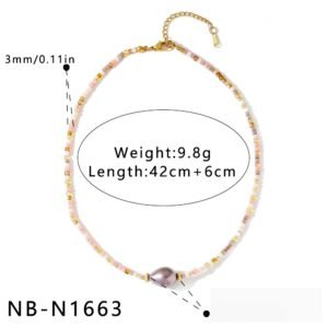 Stainless Steel Geometric Minimalist Necklace Style DM5030110 Wholesale product image
