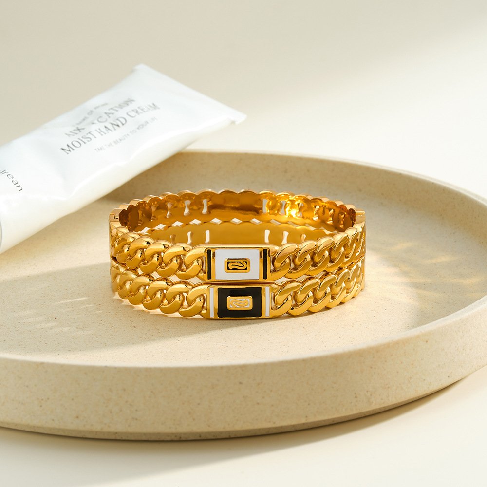 Stainless Steel Vintage Enamel Bangle Wholesale product image