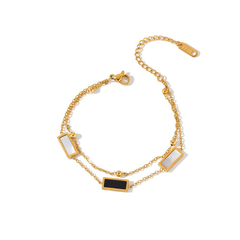 Stainless Steel White Shell Minimalist Bracelet Wholesale product image