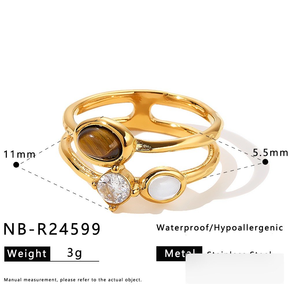 Stainless Steel CZ Vintage Ring Wholesale product image