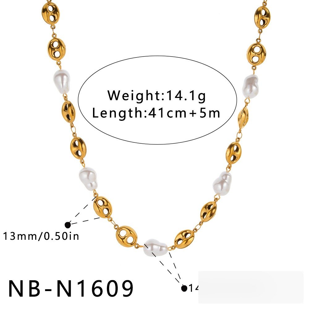 Stainless Steel Pearl CZ Minimalist Jewelry Bracelet Wholesale product image