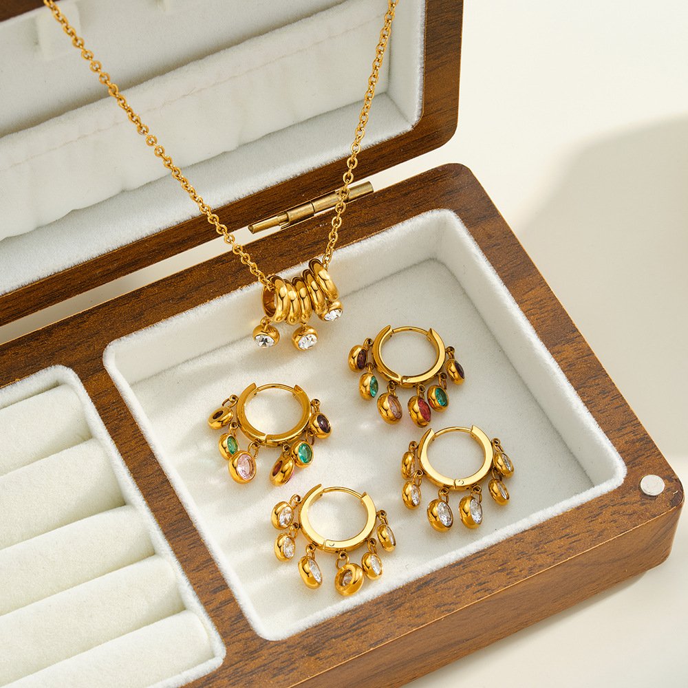 Stainless Steel CZ Minimalist Jewelry Necklace Wholesale product image