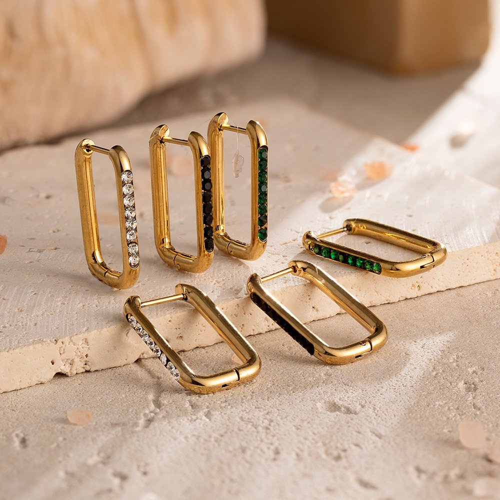 Stainless Steel CZ Earrings Style DMEH0072 Wholesale product image