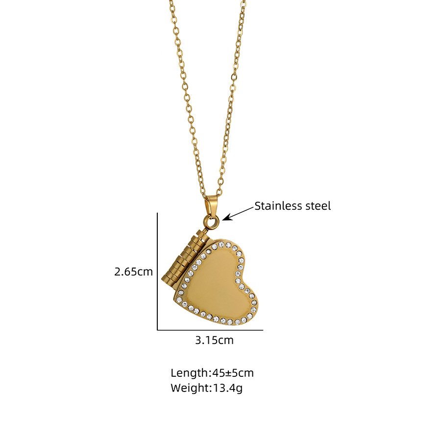 Stainless Steel CZ Heart Pendant Wholesale product image