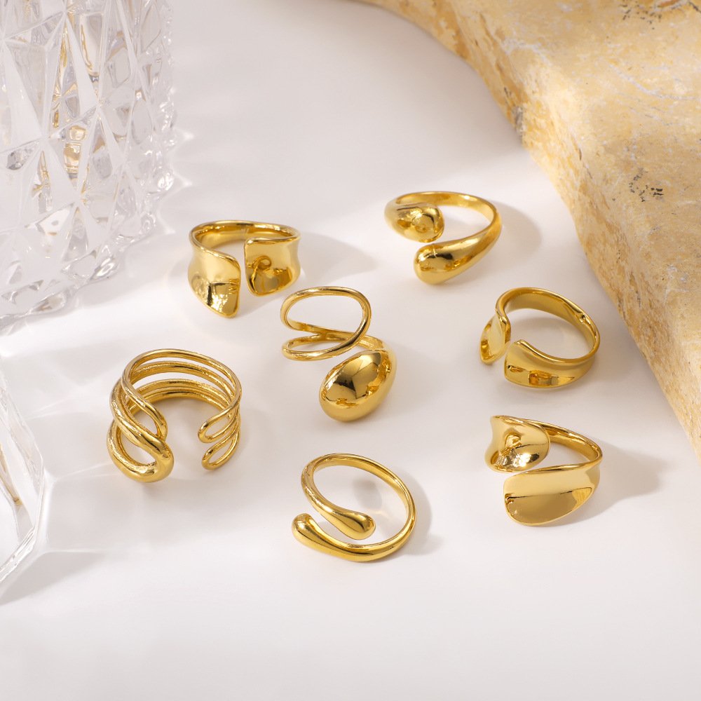 Stainless Steel Geometric Open Ring Style DM5030167 Wholesale product image