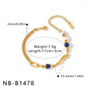 Stainless Steel Pearl Geometric Minimalist Bracelet Wholesale product image